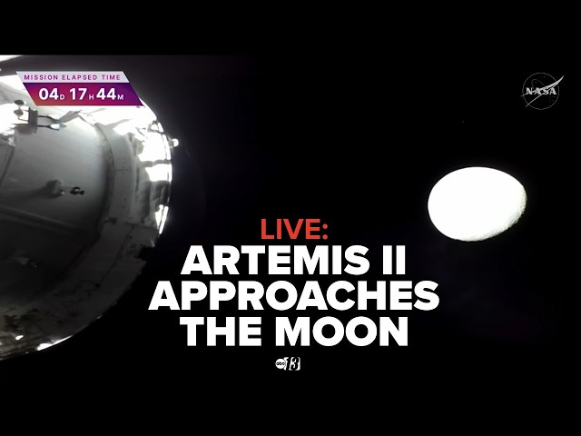 LIVE: Watch the Artemis II's Orion spacecraft approach the moon