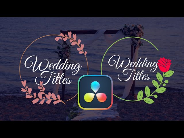 Free Floral Wedding Title Animation Davinci Resolve