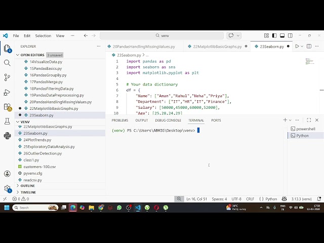 Seaborn Graph in Python Tutorial | Data Visualization Using Seaborn for Beginners | Part 22