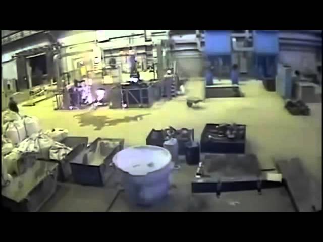 Molten metal explosion captured