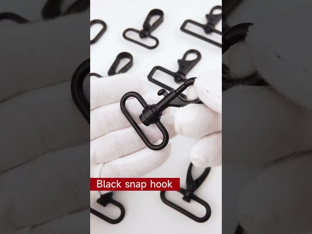 Wholesale custom zinc alloy black snap swivel hook for bags strap webbing lanyard