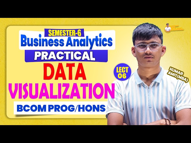 Business analytics Lab Practical Class 6 | Data Visualization in Excel | B.Com Hons & Prog