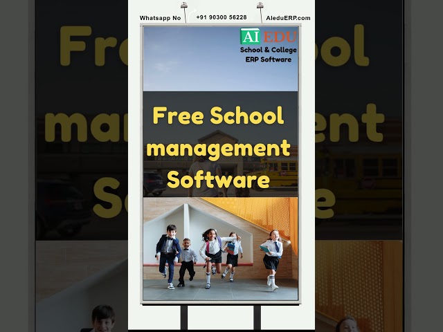 Best School management software for free | School management system for free #schoolerpsoftwarefree