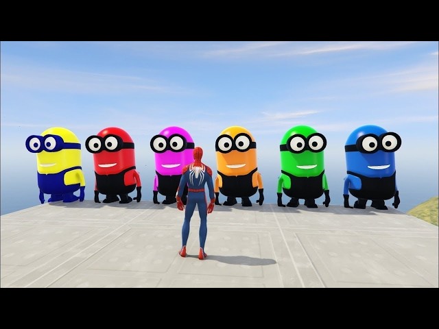 GTA 5 Red Spiderman VS Red/Green Minion! 💥 Epic Ragdolls & Fails 😂 #15