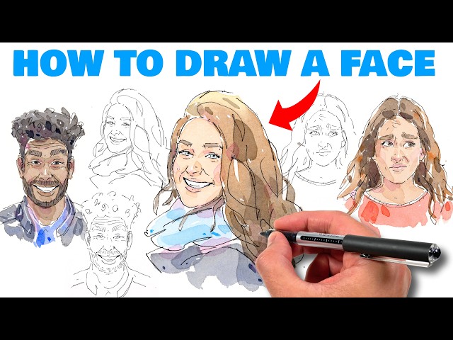 How To Draw A Face Loosely! | Step By Step Tutorial For Beginners