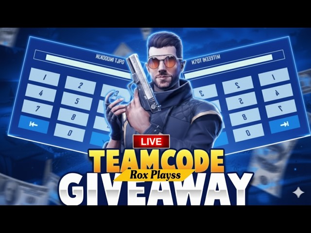 FREE FIRE LIVE CUSTOM ROOM GIVEAWAY | FF LIVE TEAM CODE GIVEAWAY | FF LIVE CUSTOM ROOM GIVEAWAY FF
