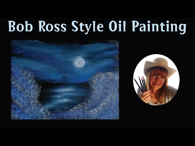 Bob Ross Night Scene | Painting With Oil Paints (Beginner-Friendly)