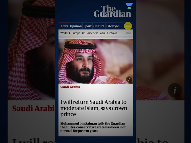 Saudi Arabia will return to moderate Islam, says the crown prince #shorts