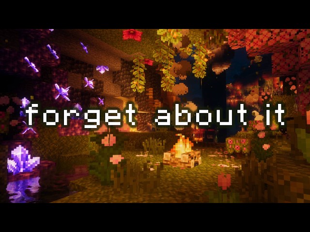 sleep well tonight... (minecraft music box & fire, distant rain)