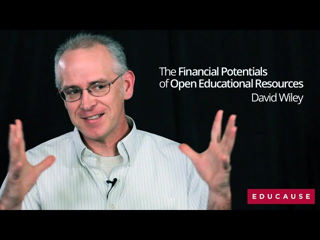 David Wiley: The Financial Potentials of Open Educational Resources