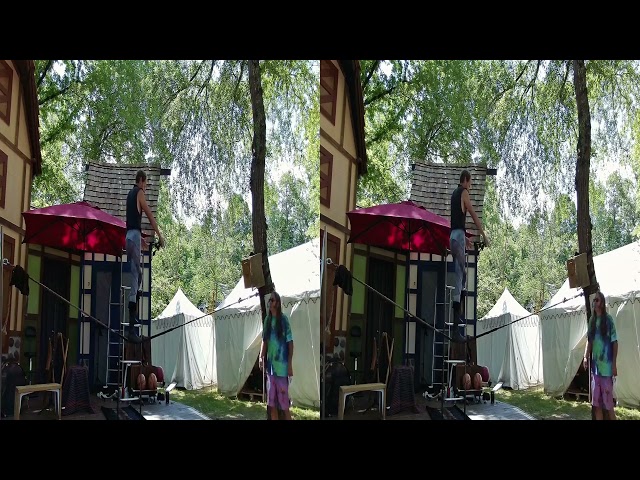 2025 Georgia Renaissance Festival: Tuey Fire Finale [HSBS 3D (YT Anaglyph/VR)]