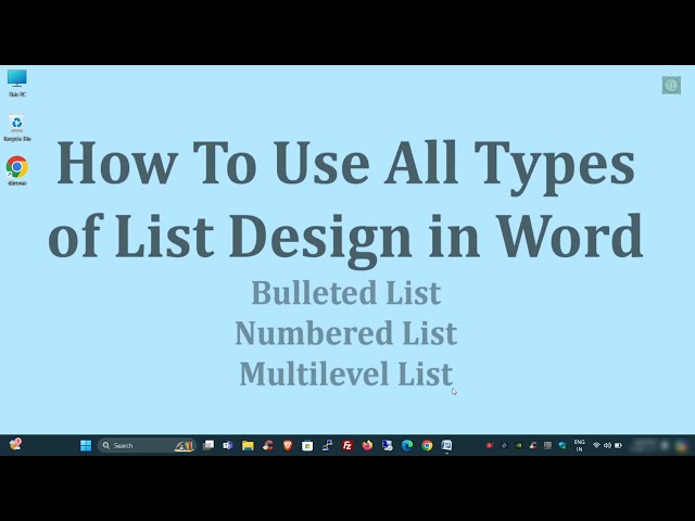 How to Use MS Word Bulleted List, Numbered List, Multilevel List - The Tech Leaf