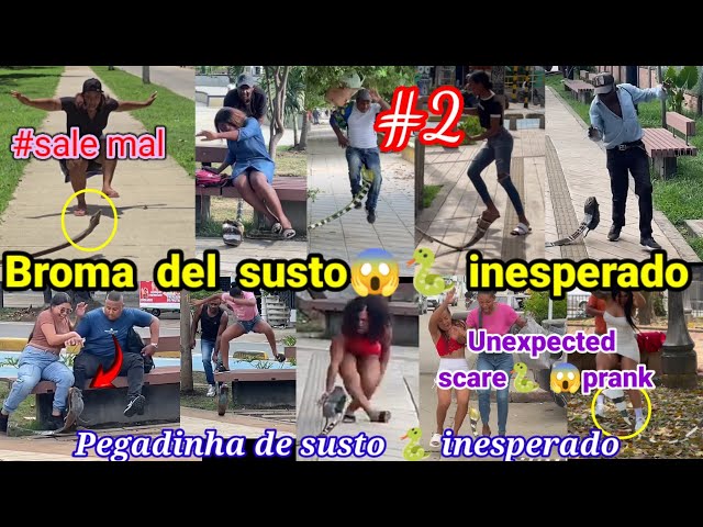 Broma del susto🐍 inesperado #2/ Pegadinha de susto 🐍 inesperado / Unexpected scare prank