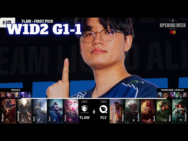 TL vs FLY - Game 1 | Week 1 Day 2 S16 LCS Spring 2026 | Team Liquid Alienware vs FlyQuest G1 W1D2