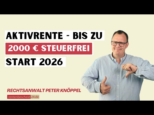 Active pension 2026: €2,000 tax-free for millions of pensioners!