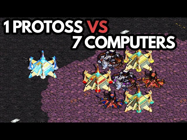1 Protoss vs 7 Computers (Starcraft Remastered)