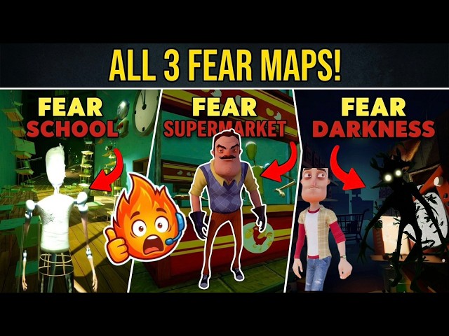 HOW TO BEAT ALL 3 FEAR MAPS! 😱 | Hello Neighbor Act 3 Gameplay (Part 2)
