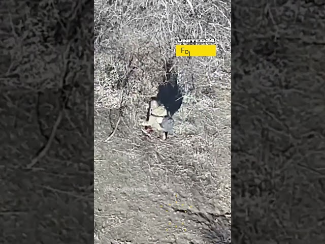 Desperate Russian Soldier Didn't Even Run Away From Ukrainian Drone #warinukraine