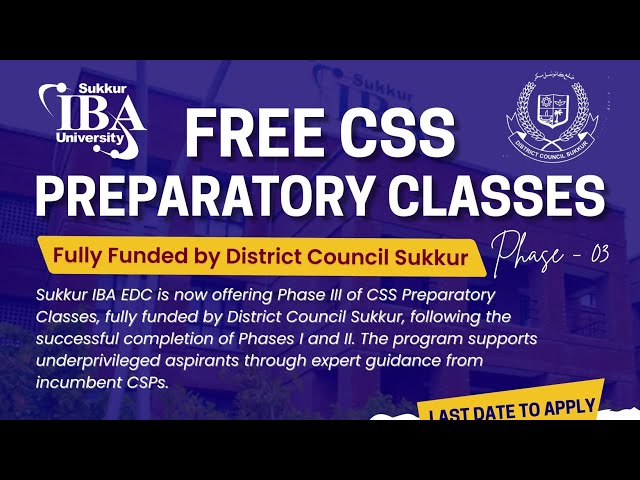 Free CSS Preparation by Sukkur IBA University