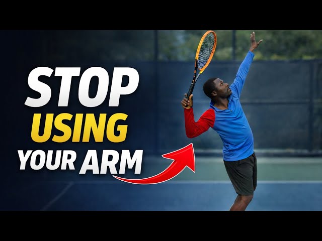 Stop Using Your Arm To Serve! (Do THIS For Easy Power)