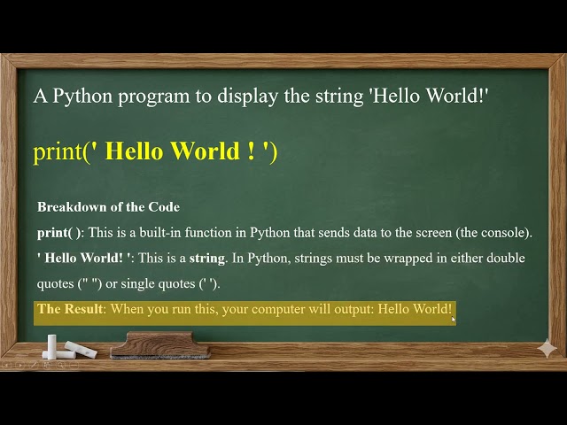 Python 5)A Python program to display the string ‘Hello world !’| By #softech_computer_academy_hassan
