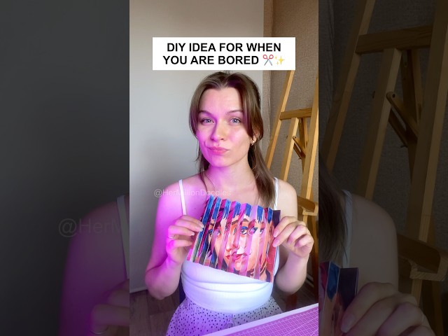 AMAZING DIY Idea for When You’re Bored ✂️✨ #art #diy #aesthetic