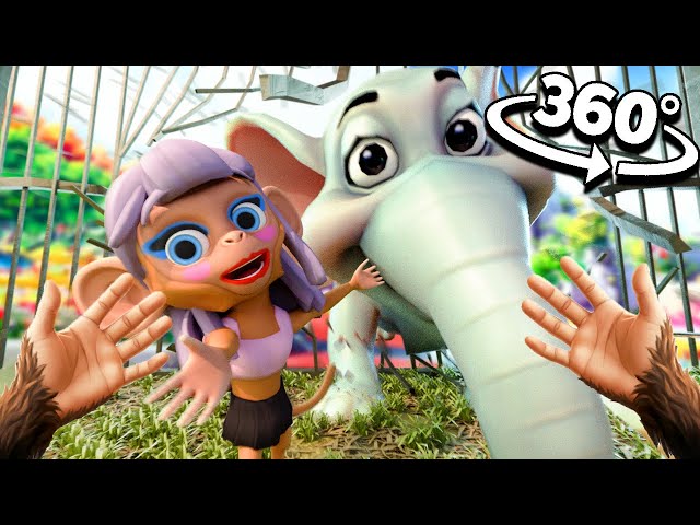 360° VR I am Monkey - Zoo escape with Girlfriend