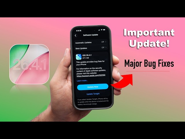 iOS 26.4.1 Released 🔥 Important Update! | New Features, Performance, Battery Life (HINDI)