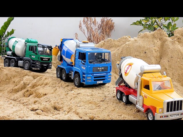 Concrete Mixer Trucks Making Road and more stories toys car funny