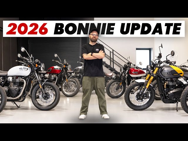 6 New Triumph Bonnevilles Updated For 2026! (T100, T120, Bobber, Speedmaster, Scramblers)