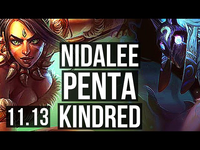 NIDALEE vs KINDRED (JUNGLE) | Penta, 1.2M mastery, 400+ games | BR Master | v11.13