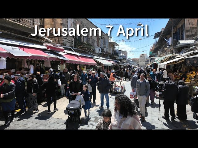 Real Jerusalem on April 7th, before the last day of Passover. The people of Israel are alive.