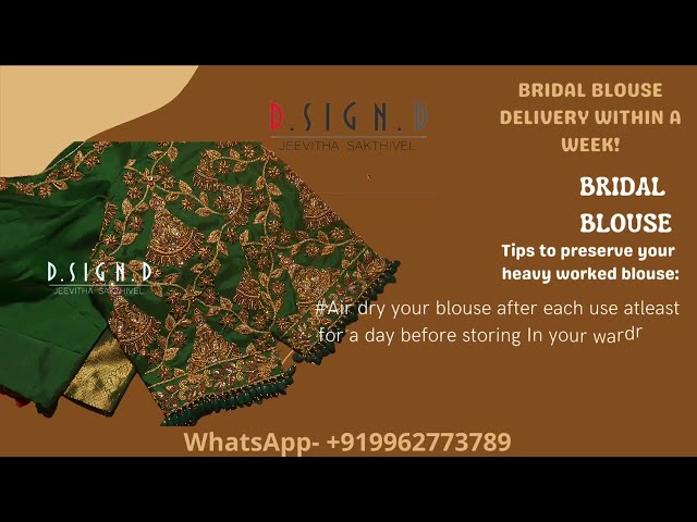 Tips to preserve silk bridal blouse