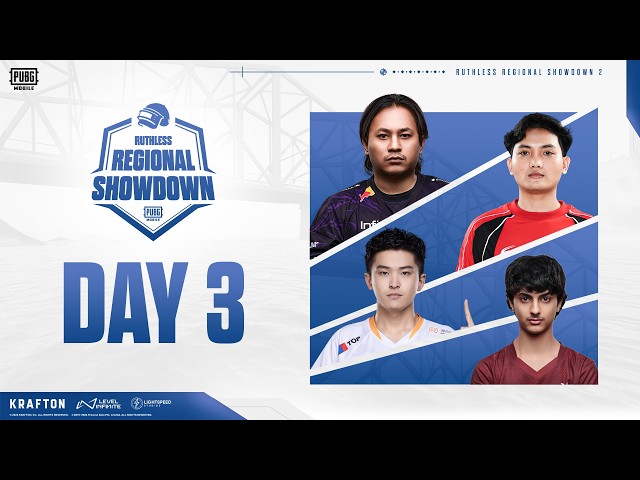 PUBG MOBILE RUTHLESS REGIONAL SHOWDOWN S2 GRAND FINALS DAY 3 FT. #BTR #4T #HORAA #BOOM #APG #I8