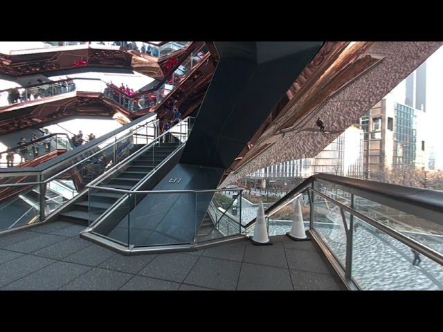 Before the concert starts - hudson yards The Vessel -March Madness bands