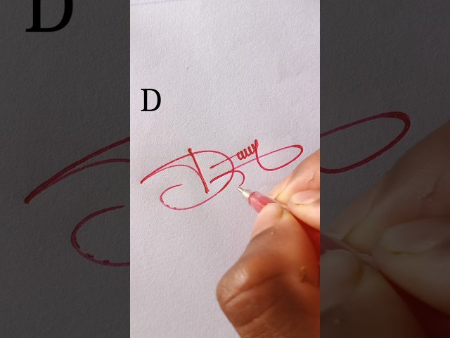 Best  signature style ideas for D #signaturestyle #viralshorts #handwriting