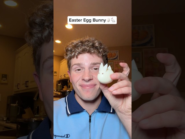 Eating Hard Boiled Eggs Shaped as an Easter Bunny For The Day!