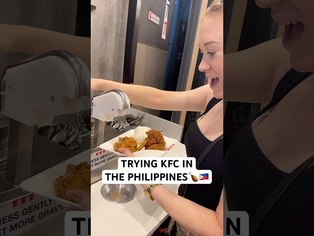 TRYING KFC IN THE PHILIPPINES🍗🇵🇭 #filipinohusband #filipino #philippines #kfc