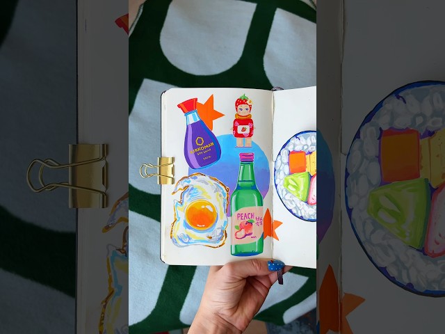 testing new acrylic markers by @ohuhuart_official ⭐️ AD #diy#art#acrylicmarkers #sketchbook#creative