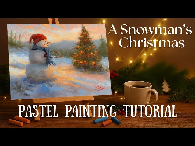 Paint a Glowing Christmas Snowman! Magical Winter Light in Soft Pastel