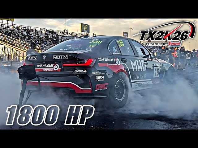 1800 HP BMW M3 G80 X-Drive | 7.68s 1/4 Mile @ 293 km/h (182 mph) | TX2K26 Drag Racing 