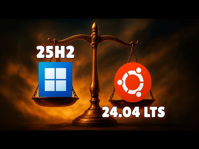 ✂️ Performance Comparison between Windows 11 25H2 & Ubuntu Linux