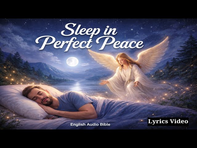 Sleep in Perfect Peace (Lyrics Video) English Audio Bible 