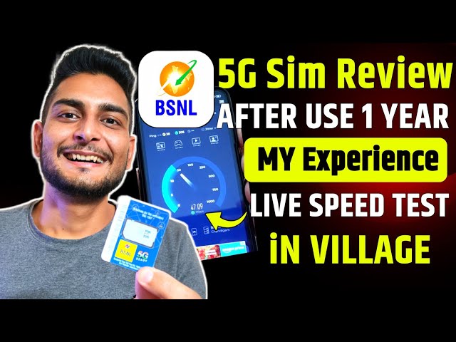 Bsnl 5G Sim Review | After Use 1 Year | Full Experience| Bsnl 4G Speed Test