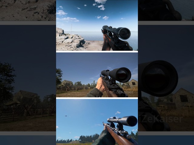 Kar98k Sniper in different games #battlefield #hellletloose #enlisted #gaming #shorts #showcase