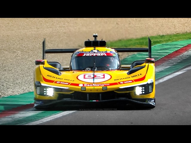 The three updated Ferrari 499P WEC Hypercars testing at Imola ahead of the 2026 season opener!