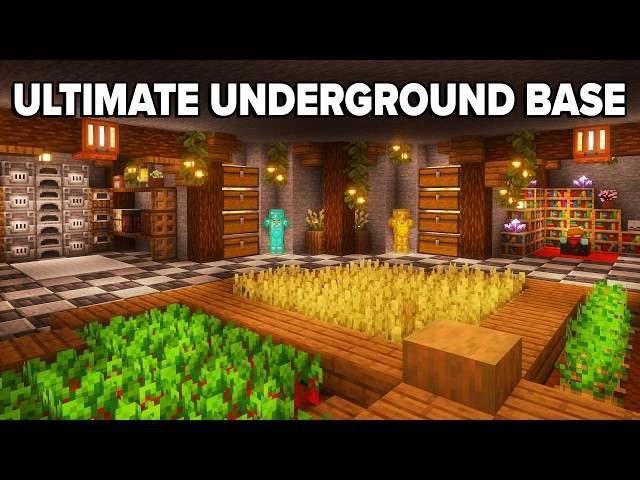 Minecraft: ULTIMATE Survival Underground Base | Tutorial🏠