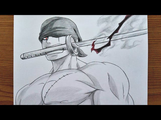 How To Draw Roronoa Zoro || Easy Pencil Art Tutorial