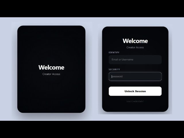 Modern Dark Mode Login Card | HTML & CSS Tutorial