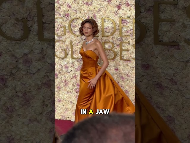 Zendaya Stuns in Orange Gown at Golden Globes ✨🔥